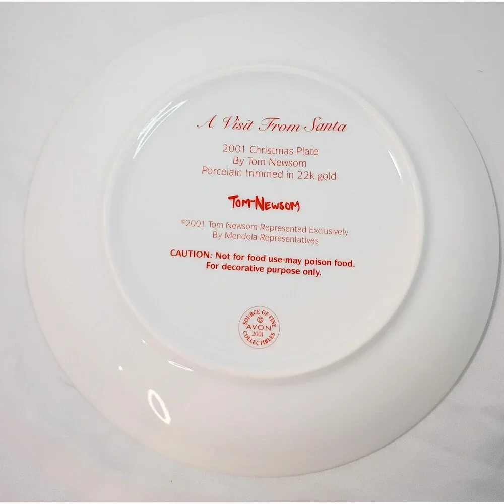 A Visit with Santa 2001 Avon Christmas Plate